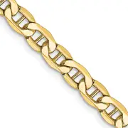 14K Yellow Gold 22 inch 4.75mm Semi-Solid Anchor with Lobster Clasp Chain Necklace