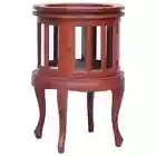 Solid Mahogany Wood Vitrine Cabinet Side Table Furniture Brown/Natural vidaXL