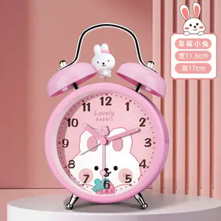 小鬧鐘 床頭鬧鐘 兒童鬧鐘 兔子小鬧鐘新款學生專用起床神器可愛靜音兒童女孩卡通時鐘錶