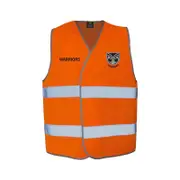 New Zealand NZ Warriors NRL Hi Viz Work Vest With Reflective Tape Orange