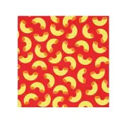Macaroni Pattern Face Towel - Fun Kitchen Accessory for Food Lovers