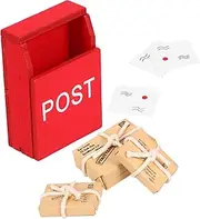 Toddmomy 1set Miniature Mailbox for Dollhouse Scale Toy Mailbox with Parcels for Home Decoration and Crafts Unique for Miniature Enthusiasts