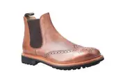 Cotswold Mens Siddington Commando Elasticated Leather Dress Boot (Brown) - UTFS6766