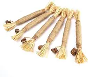 6 Pack Silvervine Sticks Cat Toys Catnip Toys Natural Chew Stick Toy for Cat Dental Care Teeth Cleaning, Matatabi Cat Nip Treat Toys for Indoor Cats Kittens