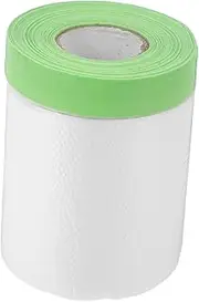 HEALLILY Pre-Taped Masking Film Low Adhesion Dustproof Tape Automotive Masking Tape Paint Protective Film Reusable for Home Renovations