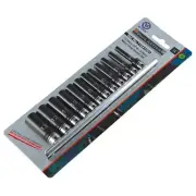 Dual Action 11041201 12 Piece 1/4″ Square Drive 6 Point Deep Socket Set Metric