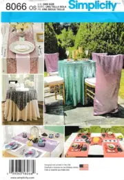 Simplicity Pattern 8066, Entertaining Accessories, Runners, Chair Covers+, FF