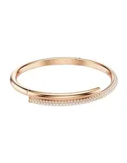 [Swarovski] Dextera Bangle Magnetic Closure Rose Gold-Tone Plated in White