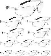 [Cozioz] Safety Glasses 12-Pack for UV and Impact Protection - Scratch Resistant Lab Goggles for Men and Women, Ideal for Welding, Electric Welding, and Windproof Riding