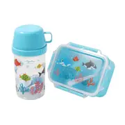 Plastic Reusable Airtight Kids Lunch Box and School Flask 20*14*6.5/17 cm