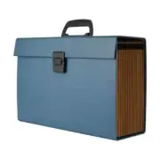 Expanding File Folder Storage Holder Case Paper Document Organizer Blue*