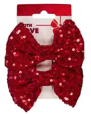 Christmas Sequin Bow Clip