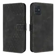 Samsung Galaxy A71 4G Case, PU Leather Flip Cover Magnetic Clasp Design Wallet Card Slots Stand Case - Black