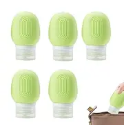 Travel Bottles for Toiletries | 5X Liquids Squeeze Shampoo Bottles,Squeezable Cosmetic Containers for Lotion Sunscreen Conditioner