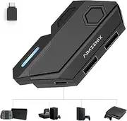 arVin Keyboard and Mouse Adapter for Nintendo Switch/Xbox/PS3/PS4, Wired & 2.4G Wireless Mouse and Keyboard Converter Support Key Mapping