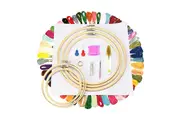 Embroidery Starter Kit Cross Stitch Kit DIY Hand Craft Stitch 50 Colour Kit