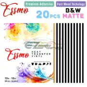 20pcs Black & White Heat Transfer Vinyl 12" x 10" T-Shirt HTV Iron On Bundle Set