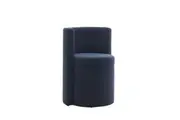 Maestro Furniture Nixie Barrel Fabric Accent Relaxing Dining Chair Navy Blue