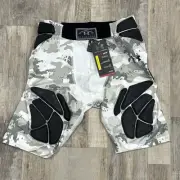 Under Armour Adults White Camo 5-Pad Compression Girdle Shorts Padded Size Large