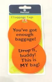 New Protege Red You've Got Enough Baggage Luggage Tag Set - NWT