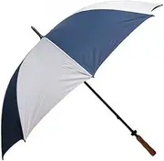 Clifton Traditional Golf With Wood Handle, Navy Blue And White