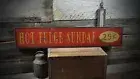 Hot Fudge Sundae 25 Cents Wood Sign - Rustic Hand Made Vintage Wooden