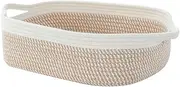 Rectangular Cotton Rope Storage Basket Toy Storage Basket Bathroom Storage Basket, B Easy to Use
