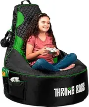 Gaming Bean Bag Chair for Adults & Kids [No Filling], Teens, Dorm Chair, Video Game Chairs, Beanbag Gaming Chair (Green, Child)
