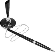 CAXUSD Security Pen Desk Pen Chain Office Business Pen Desktop Signature Pen Writing Pen with Chain Business Signature Pen