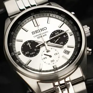 送禮首選★SEIKO 精工亞洲限定款熊貓夜光光動能計時手錶-41.5mm (SSB425P1/8T63-00W0S) SK005 附提袋【全館滿額折價★跨店APP下單最高20%點數回饋】