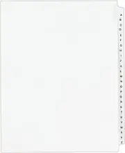 Avery Legal Dividers, Standard Collated Sets, Letter Size, Side Tabs, A-Z, 25 Tabs per Set, 1 Set (01400)