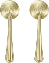 WDONAY Light Luxury Pure Copper Door Handle, Cabinet Drawer Handle, Hardware Handle, Single Hole Door Handle, Brass Color, 2 Pcs