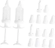 HOMOBABE 16pcs Cake Piping with Comfort Grip Cookie Maker Dessert Decorator Kit for Cupcake Cake Decorating Food Grade with Icing Tips Random Pattern