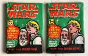 2X 1977 Topps STAR WARS Series 4 UNOPENED Sealed Wax Packs