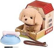 Electric Dog | Electronic Interactive Pet | Tail Wagging Pretend Realistic Stuffed Animal Dog with Rope