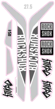 MTB Adhesives Fork Rockshox Coil RS-1 Brain 15 - 17 Scratchproof Stickers