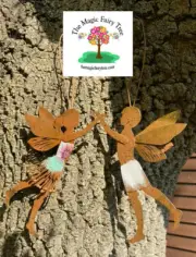 Metal Fairy Pixie Wall Art Hanging Tree Decoration Elf Elves Garden Fairies