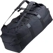 Backferry Large Military Duffle Bag Backpack Tactical Field Gear Equipment Duffel Bag Army Deployment Bag 85L, Black