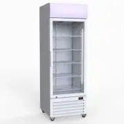 Thermaster 540L Single Glass Door Colourbond Upright Drink Fridge White - Co...