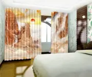 3D Mountain Sun 41 Blockout Photo Curtain Print Curtains Drapes Fabric Window AU