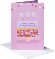 Mom Birthday Card from Daughter (A Wonderful Mom)