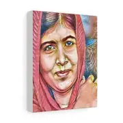 Malala Yousafzai Colorful Canvas Wall Art-Bedroom Art-Home Decor-Living Room Art