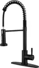 Kitchen Sink Faucets, Kitchen Faucets with Pull down Sprayer Stainless Steel Bru