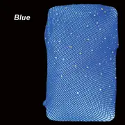 Blue 2 Pair of Sexy Crystal Rhinestone Fishnet Net Mesh Socks Stockings