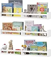 Nursery Book Shelves 32 inches Set of 3,Wall Bookshelves for Kids,Nursery Shelves for Bookshelf Wall,Book Shelf Organizer for Kids(White)