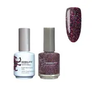 Lechat Nobility NBCS069 Ruby Red Glitz - UV LED Gel & Nail Polish Lacquer Duo