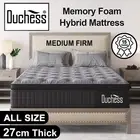 QUEEN DOUBLE KING SINGLE Mattress Bed Euro Top Pocket Spring Medium Firm Foam