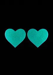 [Neva Nude] White Glow In The Dark Heart Pasties