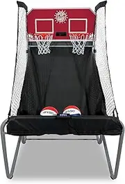 Pop-A-Shot - Home Dual Shot | Arcade Basketball Fun at Home | Infrared Sensor Scoring | 16 Game Modes | 7 Balls | Foldable Storage | for All Players (Red)