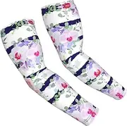 [FSCEV] Striped Succulents Sun Protection Arm Sleeves Outdoor Essentials Cooling Compression Golf Hiking Cycling
